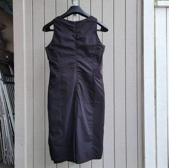 Y2K Sleeveless Cotton Stretch Dress EUC | Ladies 12 Black Jones New York - Picture 9 of 14